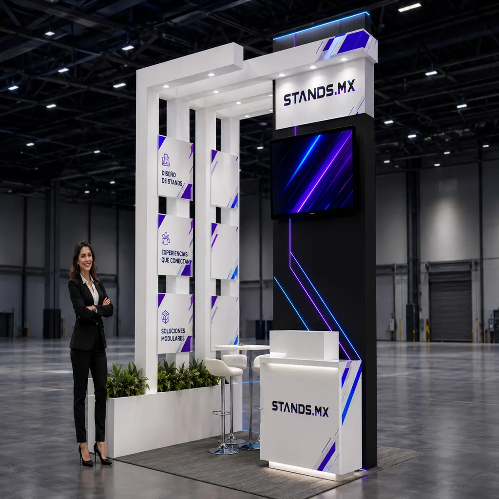 Stand 3x3 m Isla — modelo Barcelona