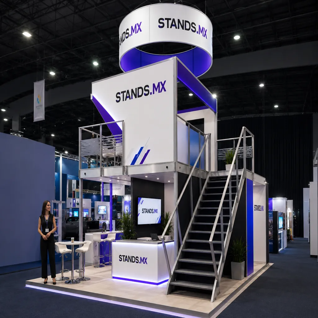 Stand 6x6 m Doble piso — modelo Miami