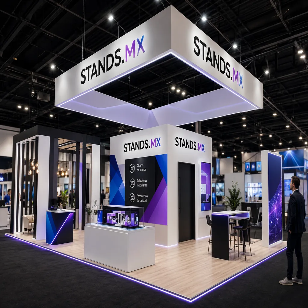 Stand 9x9 m Isla — modelo México